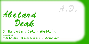 abelard deak business card